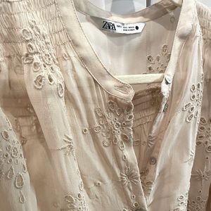 ZARA Women’s Long-sleeve Blouse - Small